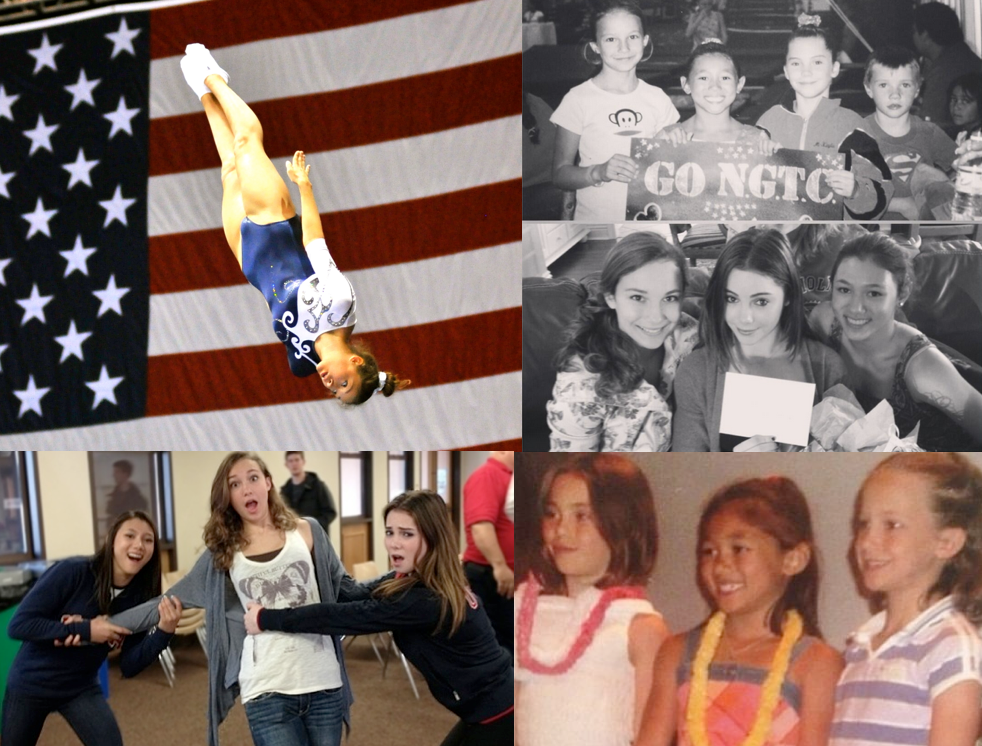 Charlotte Drury Gymnastics royalty Charlotte Drury, McKayla Maroney and Kyla Ross